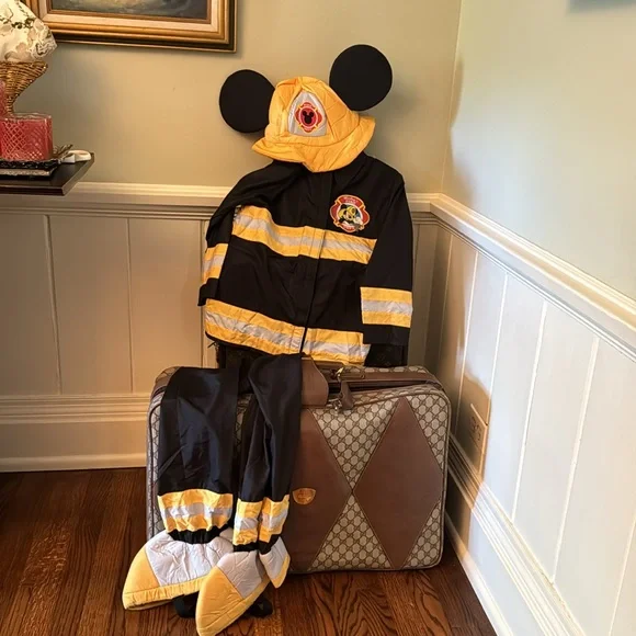 Disney Store Fireman Mickey Mouse Boys Kids Youth Halloween Costume M Medium - Picture 12 of 12